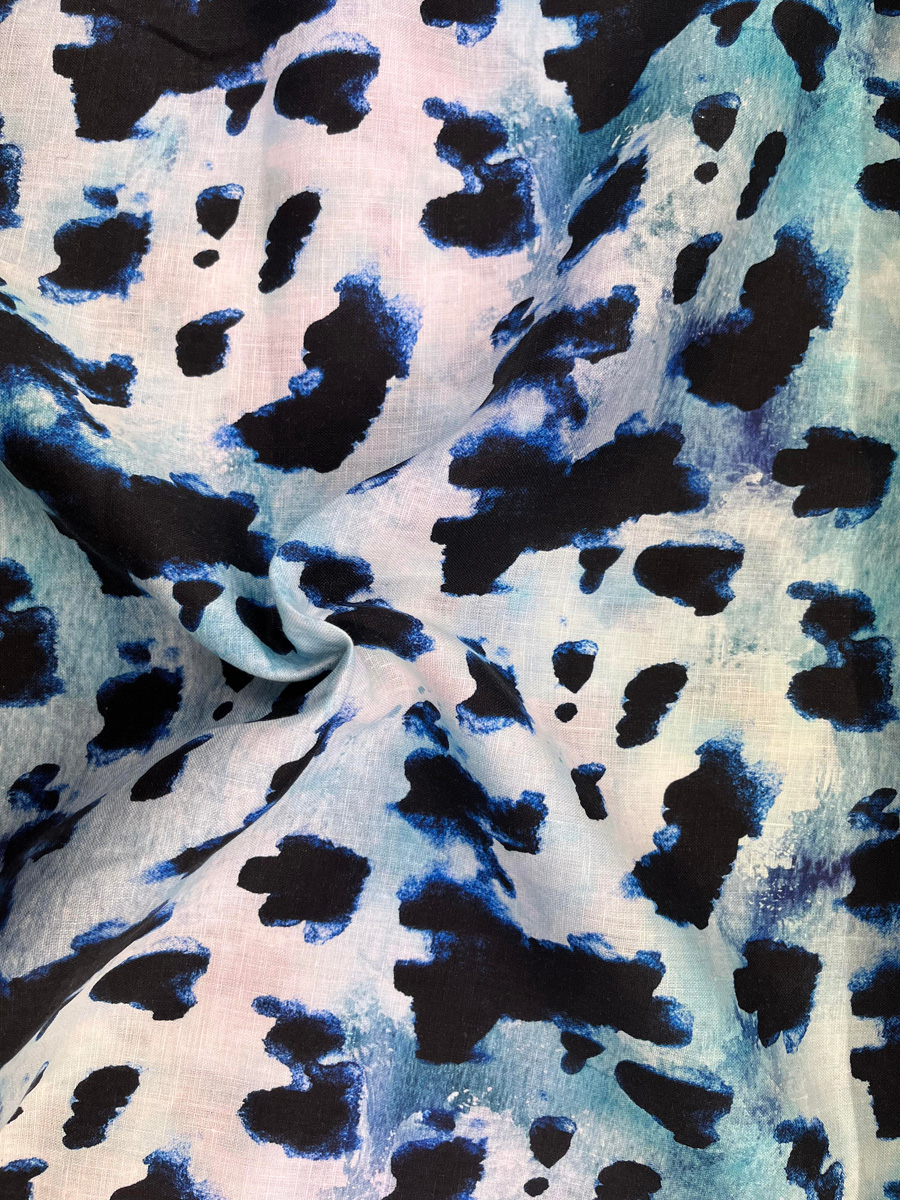 Abstract Blue Linen 